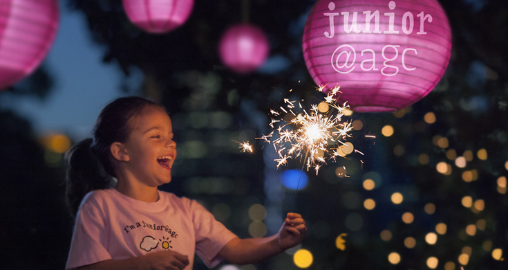 Lily holding a sparkler before Qantas ad as a junior at the Australian Girls Choir