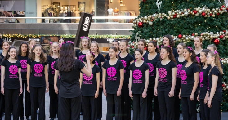 AGC singing christmas Carols at Shopping Centre